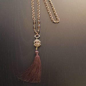 Handmade Brown Tassle Necklace